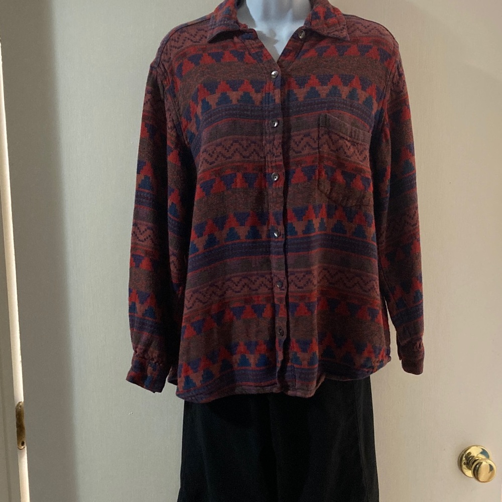 Chico's Design Multicolor Knit Top, size 1 27” long, 21” P2P. Soft and warm. - Picture 3 of 5